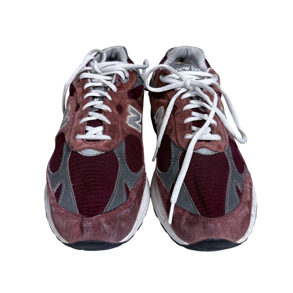 New Balance 993 Heritage Running Shoes Mens 10 Burgundy Grey Suede Made in USA - Picture 2 of 12